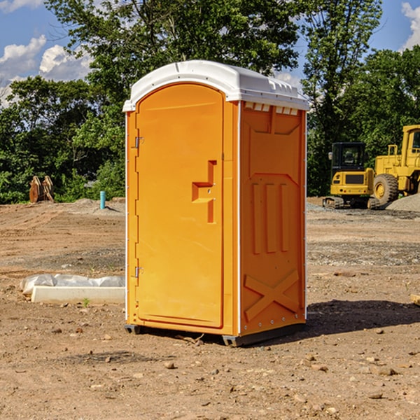 can i customize the exterior of the porta potties with my event logo or branding in Cushing